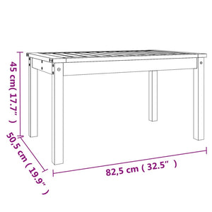 Gartentisch Honigbraun 82,5x50,5x45 cm Massivholz Kiefer