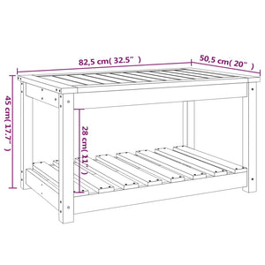 Gartentisch Honigbraun 82,5x50,5x45 cm Massivholz Kiefer