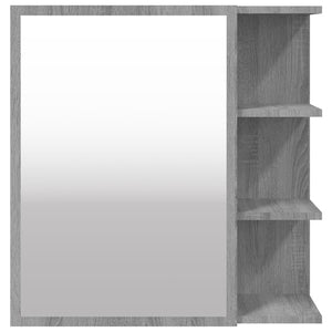 vidaXL Bad-Spiegelschrank Grau Sonoma 62,5x20,5x64 cm Holzwerkstoff