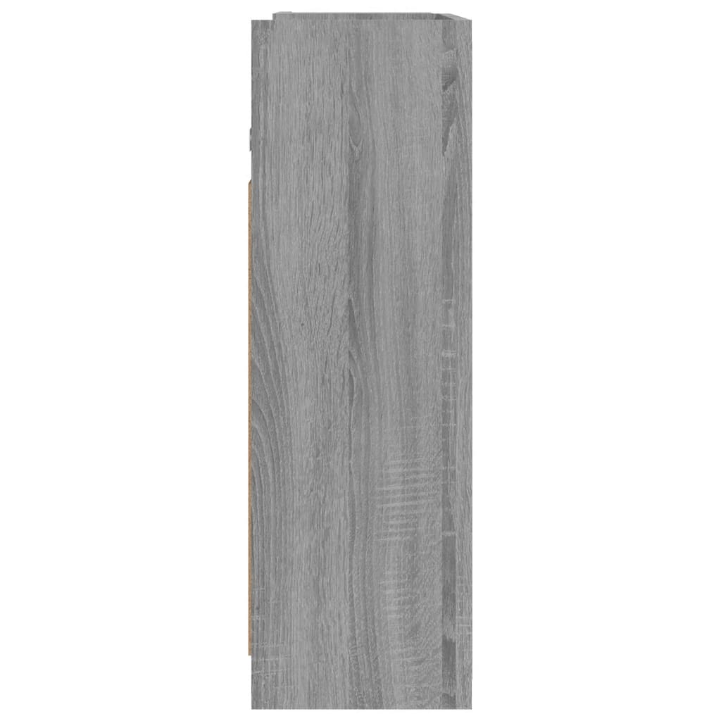 vidaXL Bad-Spiegelschrank Grau Sonoma 62,5x20,5x64 cm Holzwerkstoff