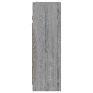 vidaXL Bad-Spiegelschrank Grau Sonoma 62,5x20,5x64 cm Holzwerkstoff