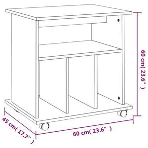 Rollschrank Braun Eichen-Optik 60x45x60 cm Holzwerkstoff Stilecasa