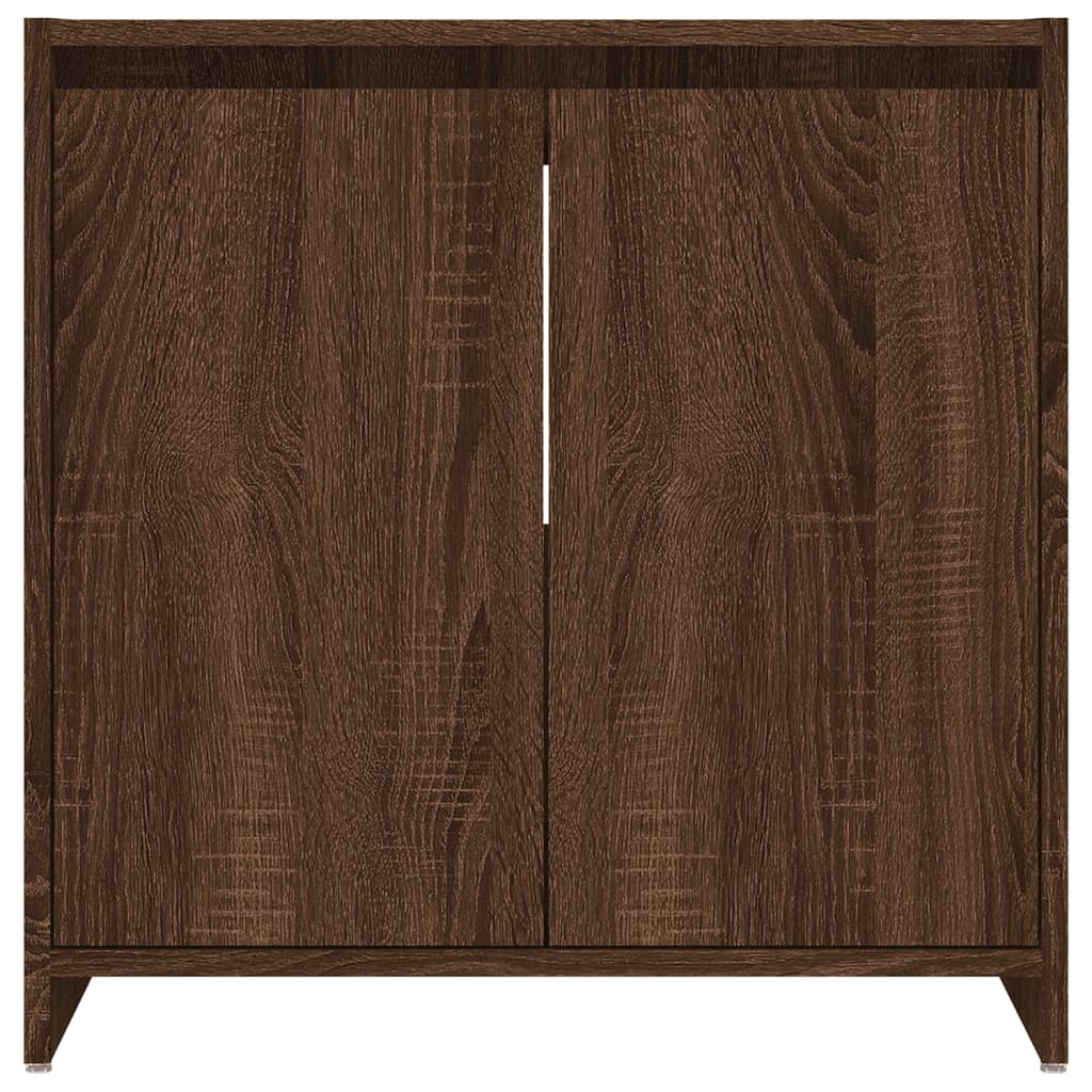 Badschrank Braun Eichen-Optik 60x33x61 cm Holzwerkstoff Stilecasa