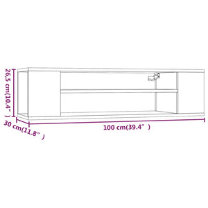 vidaXL TV-Wandschrank Braun Eichen-Optik 100x30x26,5 cm Holzwerkstoff