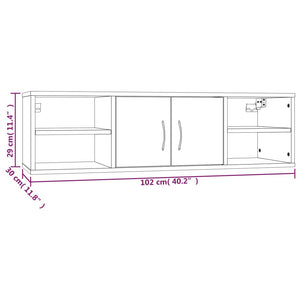 Wandregal Braun Eichen-Optik 102x30x29 cm Holzwerkstoff Stilecasa