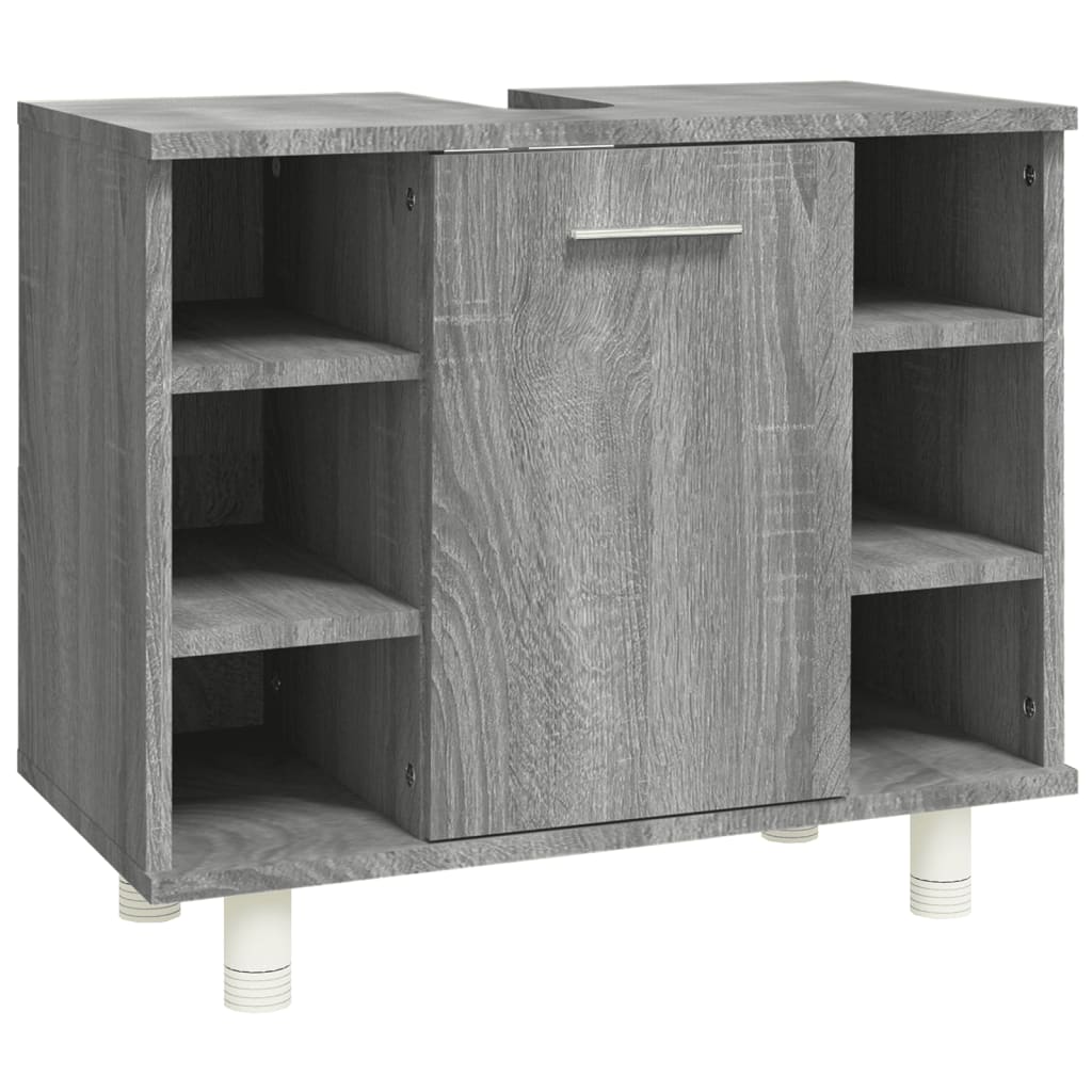 Badschrank Grau Sonoma 60x32x53,5 cm Holzwerkstoff