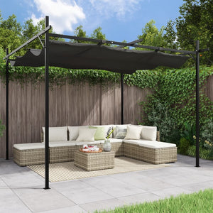 Pergola mit Schiebedach Anthrazit 295x292x230 cm Stilecasa