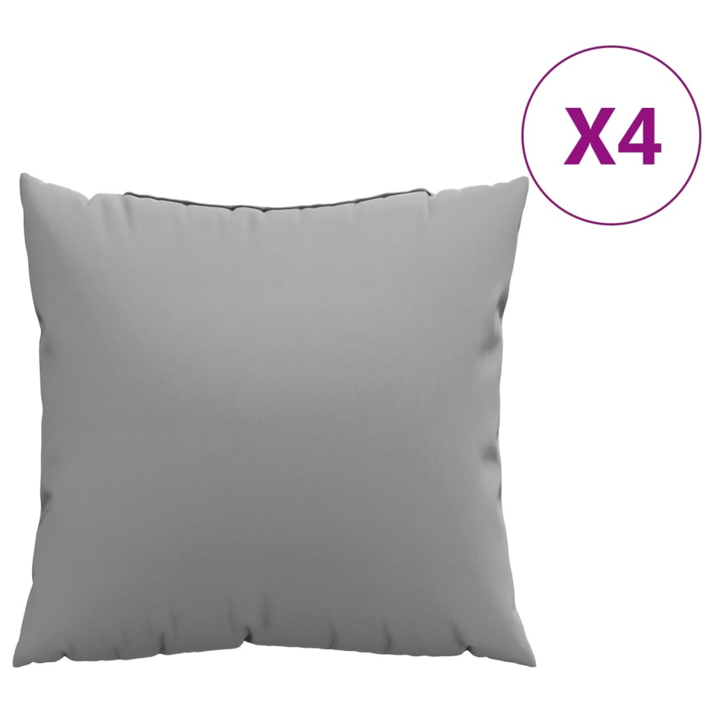 vidaXL Sofakissen 4 Stk. Grau 40x40 cm Stoff