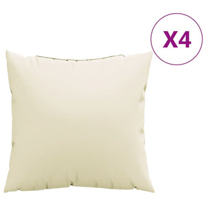 vidaXL Sofakissen 4 Stk. Creme 60x60 cm Stoff