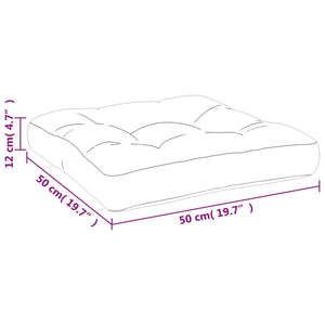 vidaXL Palettenkissen Grau 50x50x12 cm Stoff