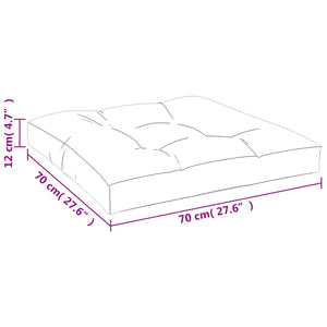 vidaXL Palettenkissen Grau 70x70x12 cm Stoff