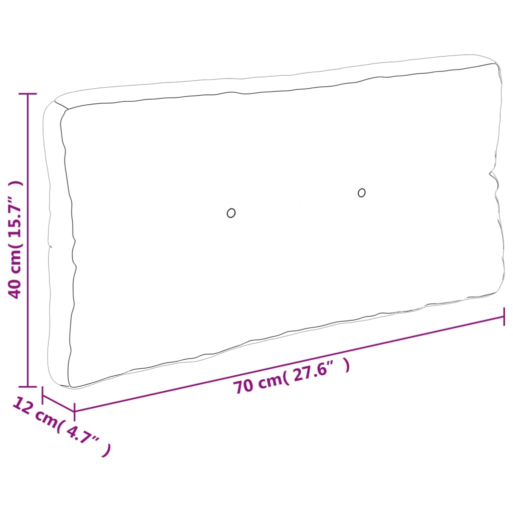 vidaXL Palettenkissen Grau 70x40x12 cm Stoff