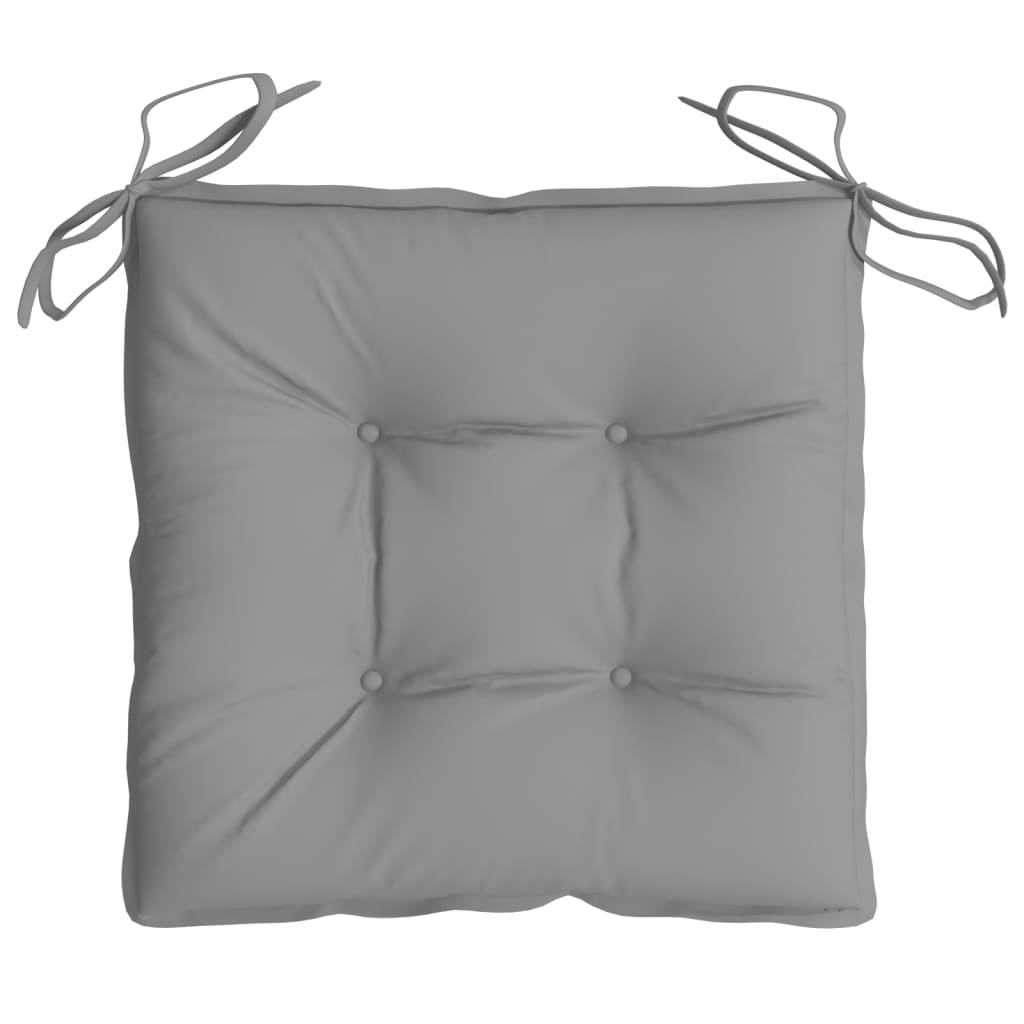 vidaXL Stuhlkissen 6 Stk. Grau 40x40x7 cm Oxford-Gewebe