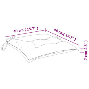 vidaXL Stuhlkissen 6 Stk. Grau 40x40x7 cm Oxford-Gewebe