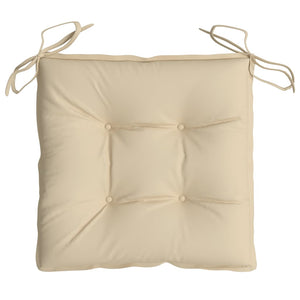 vidaXL Stuhlkissen 4 Stk. Beige 40x40x7 cm Oxford-Gewebe