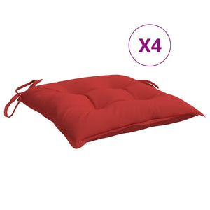 vidaXL Stuhlkissen 4 Stk. Rot 40x40x7 cm Oxford-Gewebe