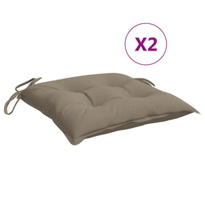 vidaXL Stuhlkissen 2 Stk. Taupe 40x40x7 cm Oxford-Gewebe