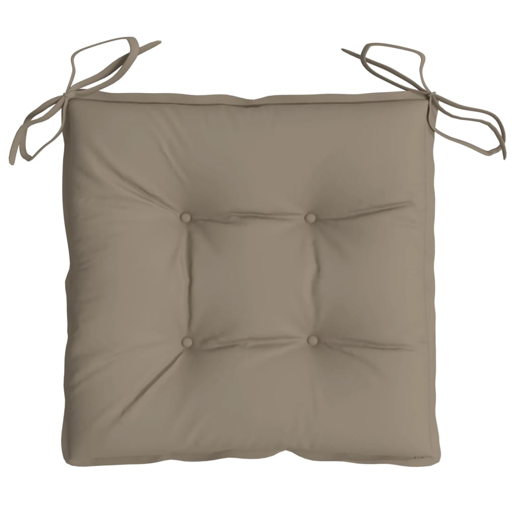 vidaXL Stuhlkissen 2 Stk. Taupe 40x40x7 cm Oxford-Gewebe