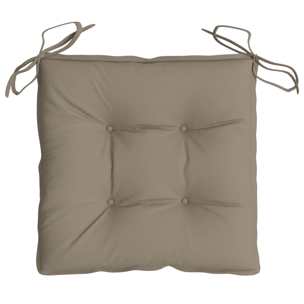 vidaXL Stuhlkissen 6 Stk. Taupe 40x40x7 cm Oxford-Gewebe