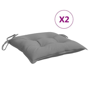 vidaXL Stuhlkissen 2 Stk. Grau 50x50x7 cm Oxford-Gewebe