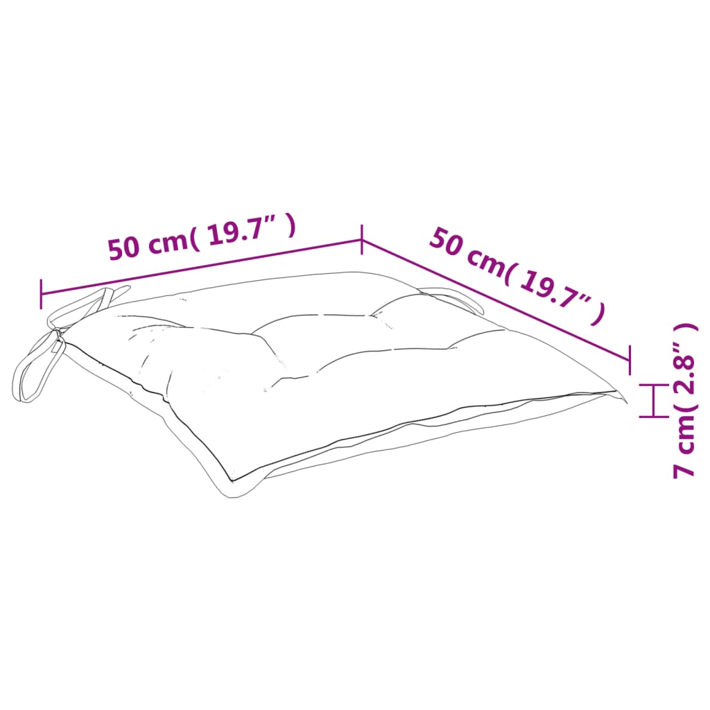 vidaXL Stuhlkissen 6 Stk. Grau 50x50x7 cm Oxford-Gewebe