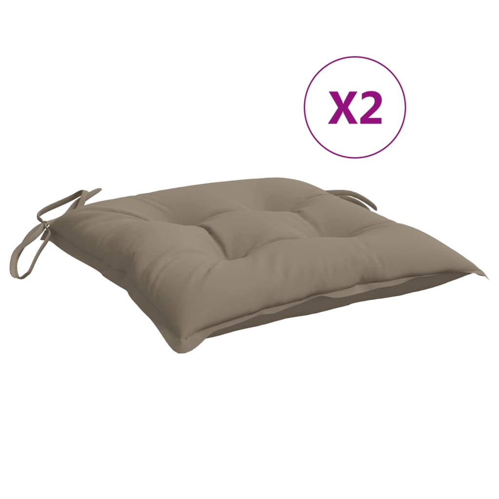 vidaXL Palettenkissen 2 Stk. Taupe 50x50x7 cm Oxford-Gewebe