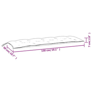 vidaXL Gartenbank-Auflage Anthrazit 150x50x7 cm Oxford-Gewebe