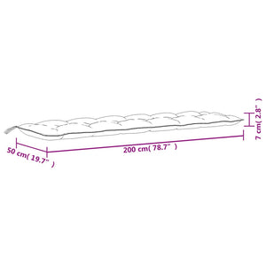 vidaXL Gartenbank-Auflage Anthrazit 200x50x7 cm Oxford-Gewebe