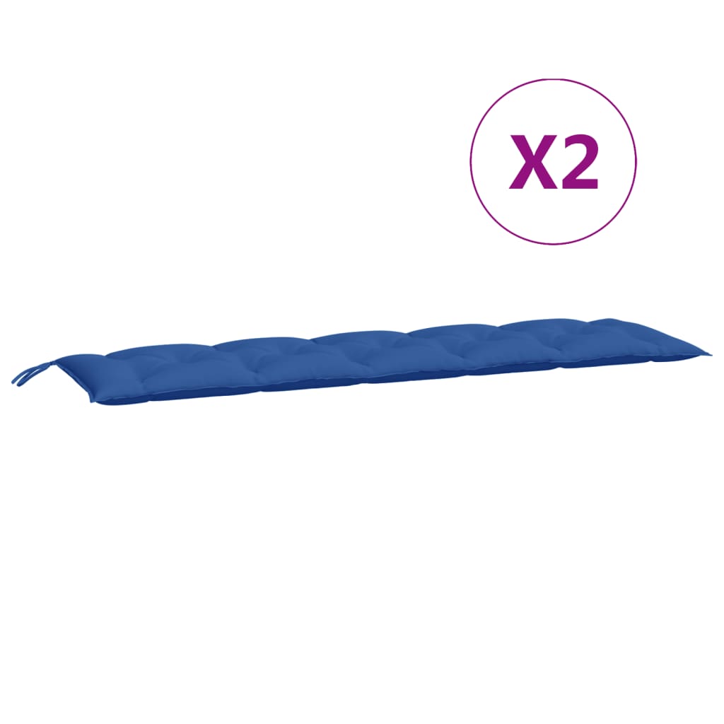 vidaXL Gartenbank-Auflagen 2 Stk. Blau 180x50x7 cm Oxford-Gewebe