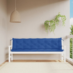 vidaXL Gartenbank-Auflagen 2 Stk. Blau 200x50x7 cm Oxford-Gewebe