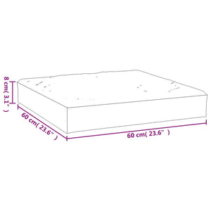 vidaXL Palettenkissen Grau 60x60x8 cm Oxford-Gewebe