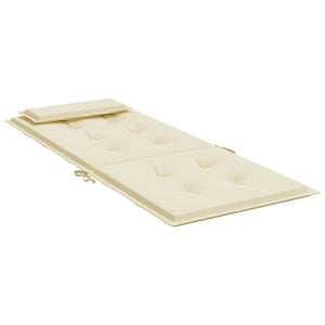 vidaXL Hochlehner-Auflagen 4 Stk. Creme Oxford-Gewebe