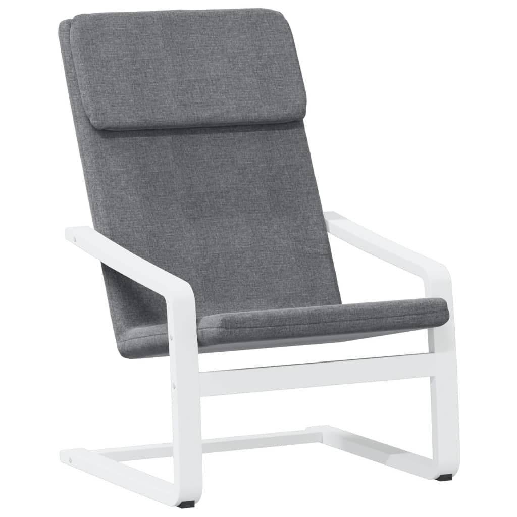 vidaXL Relaxsessel mit Hocker Dunkelgrau Stoff