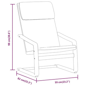 vidaXL Relaxsessel mit Hocker Dunkelgrau Stoff