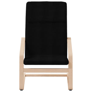 vidaXL Relaxsessel mit Hocker Schwarz Stoff