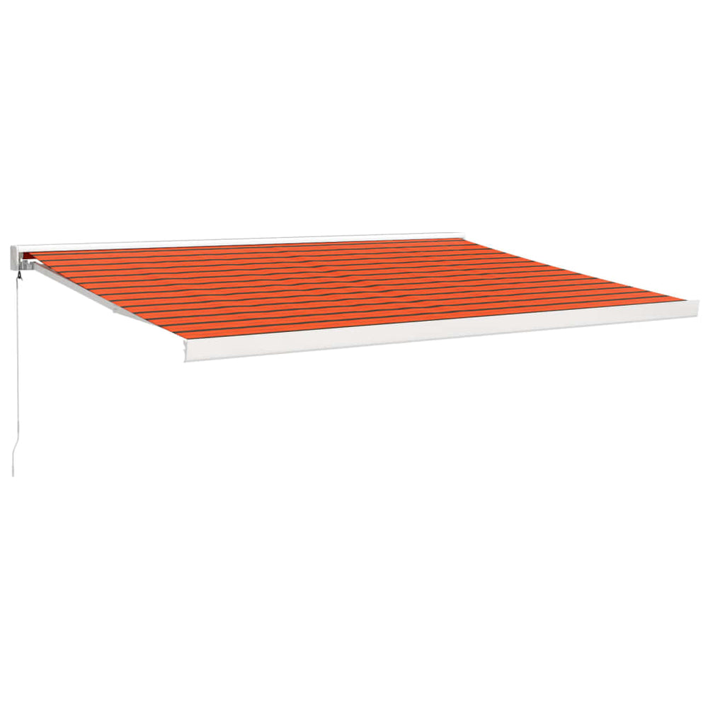 Markise Einziehbar Orange und Braun 4x3 m Stoff und Aluminium Stilecasa