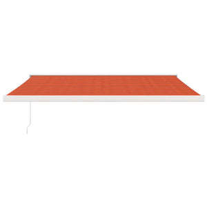 Markise Einziehbar Orange und Braun 4x3 m Stoff und Aluminium Stilecasa