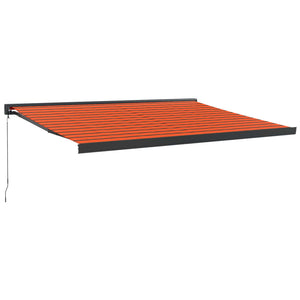 vidaXL Markise Einziehbar Orange und Braun 4x3 m Stoff und Aluminium