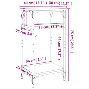 Beistelltisch Grau Sonoma 40x30x75 cm Holzwerkstoff Stilecasa