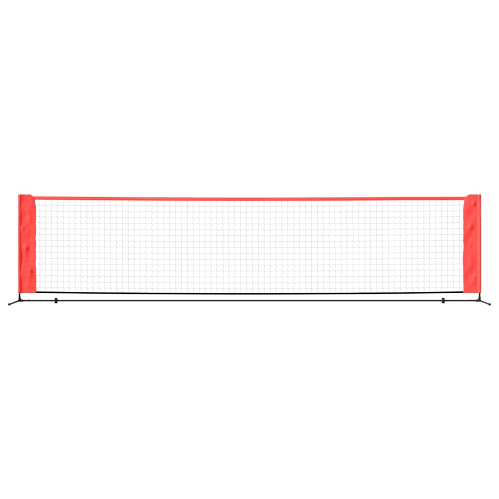 vidaXL Tennisnetz Schwarz und Rot 400x100x87 cm Polyester