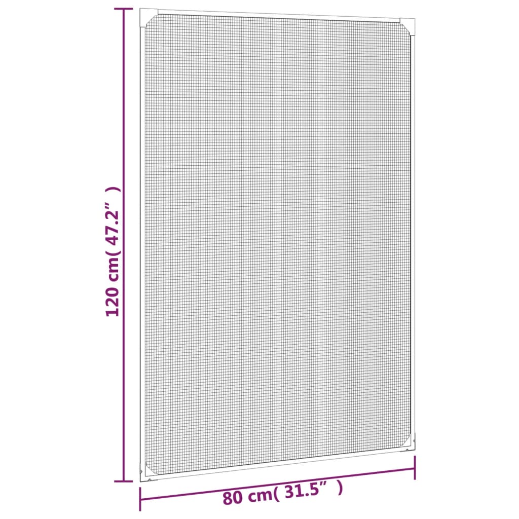 vidaXL Magnet-Insektenschutz für Fenster Anthrazit 80x120 cm