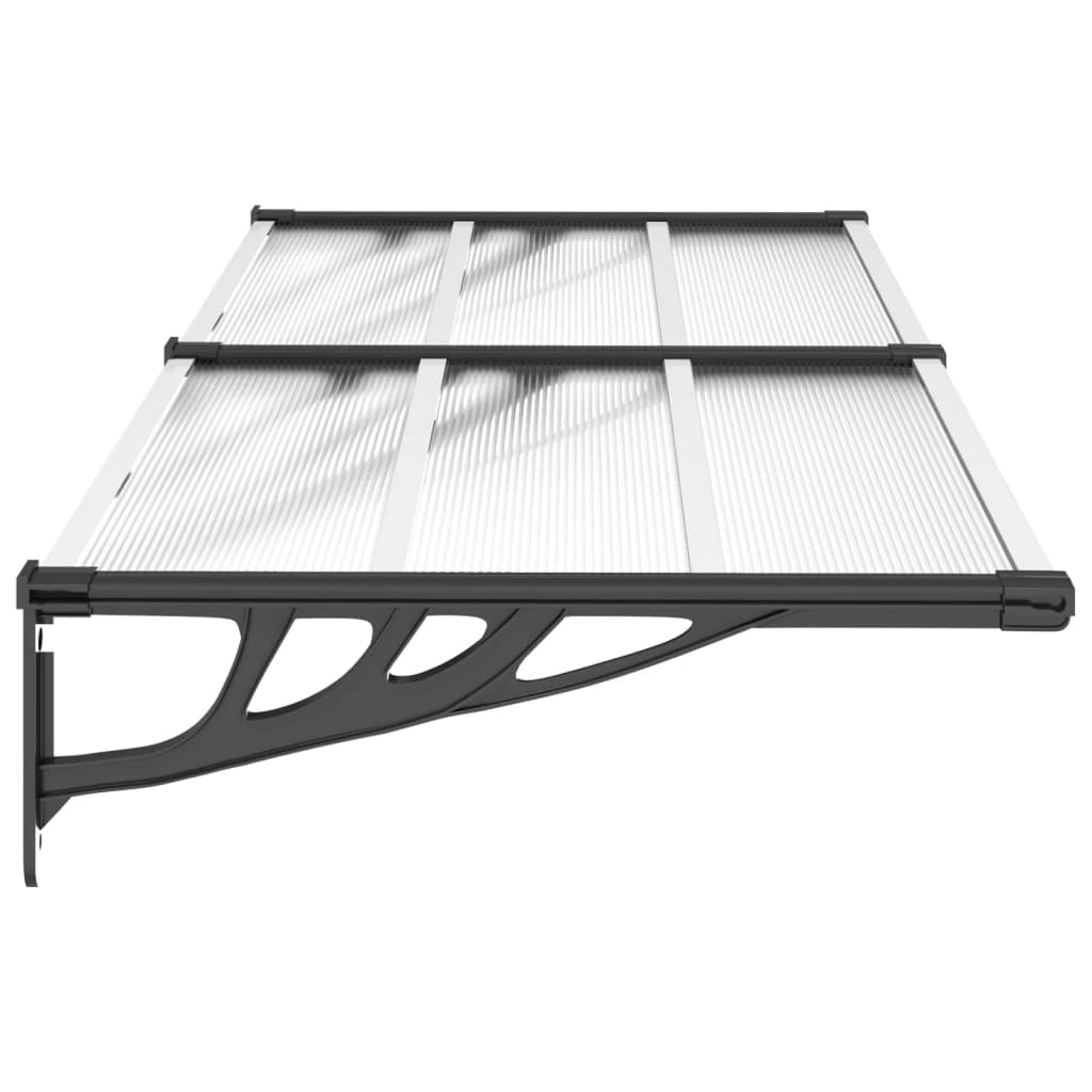 vidaXL Türvordach Schwarz und Transparent 199x90 cm Polycarbonat