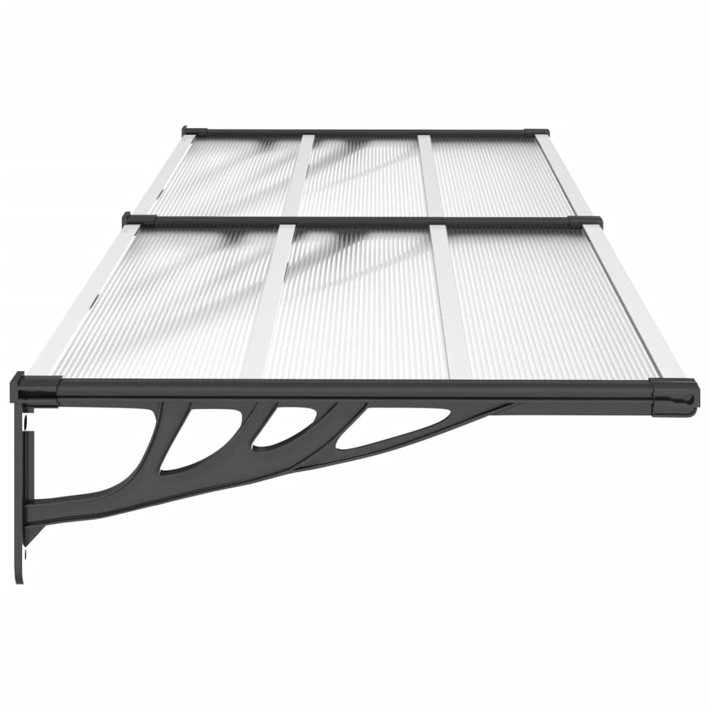 vidaXL Türvordach Schwarz und Transparent 239x90 cm Polycarbonat