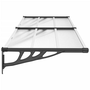 vidaXL Türvordach Schwarz und Transparent 239x90 cm Polycarbonat