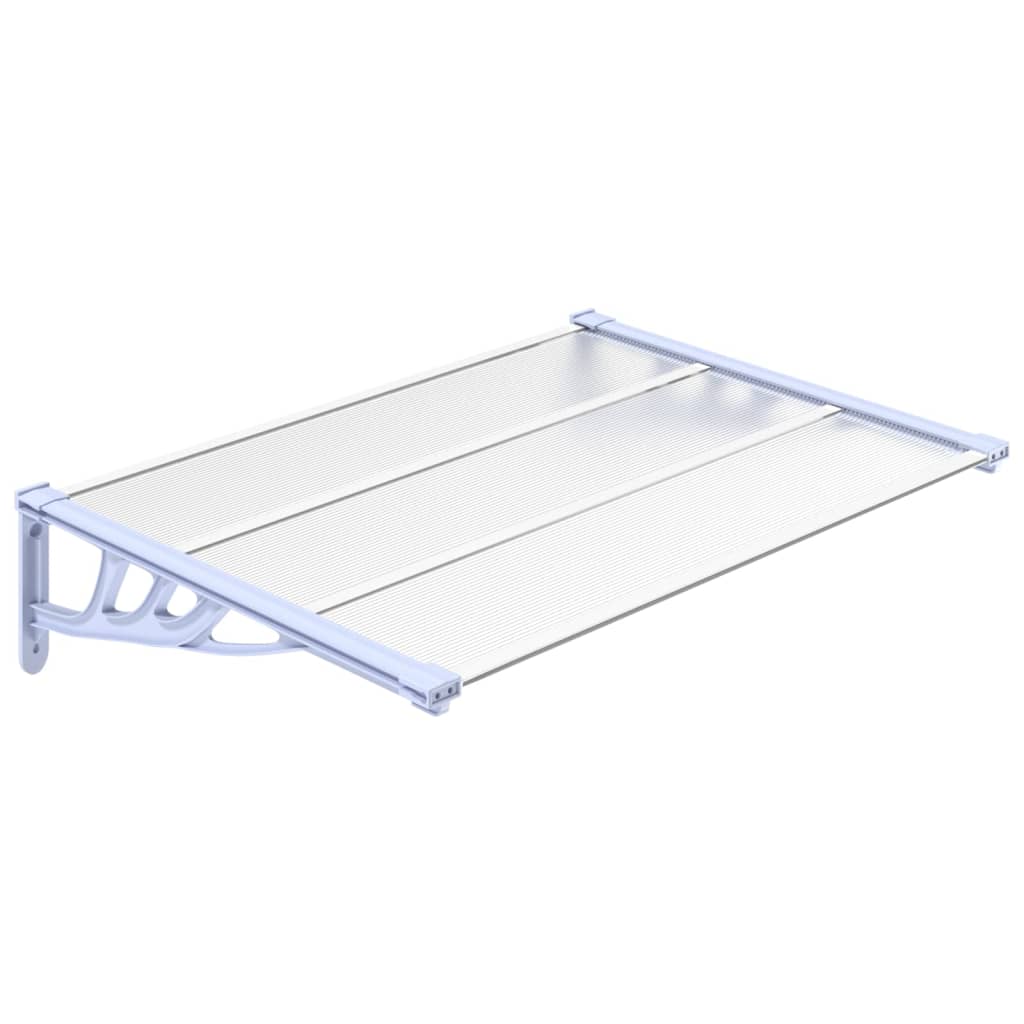 vidaXL Türvordach Grau und Transparent 122x90 cm Polycarbonat