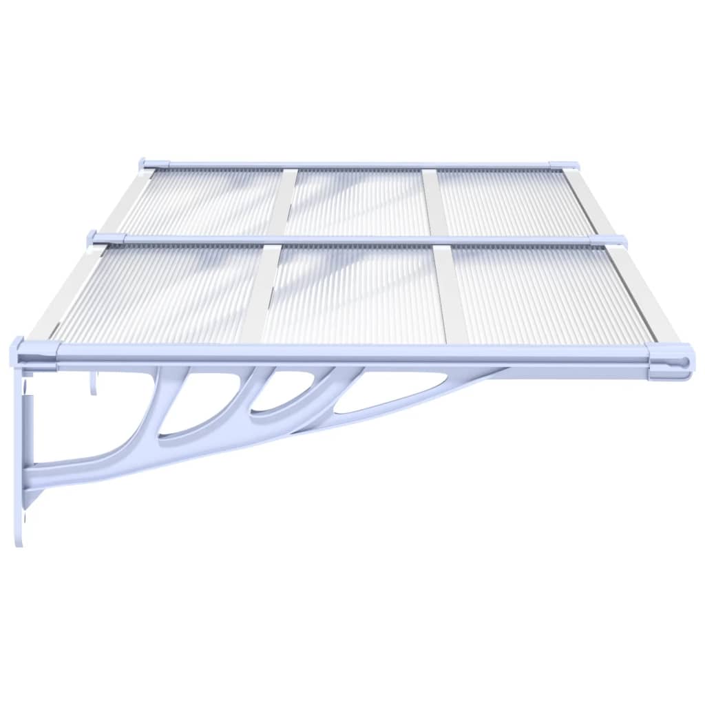 vidaXL Türvordach Grau und Transparent 152,5x90 cm Polycarbonat