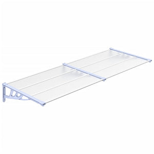 vidaXL Türvordach Grau und Transparent 239x90 cm Polycarbonat