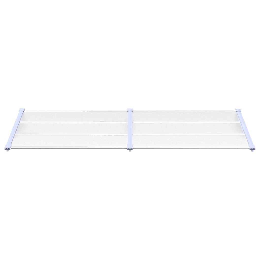 vidaXL Türvordach Grau und Transparent 239x90 cm Polycarbonat