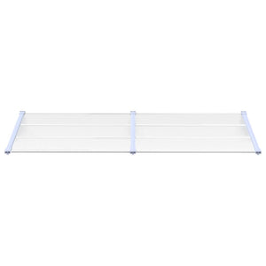 vidaXL Türvordach Grau und Transparent 239x90 cm Polycarbonat