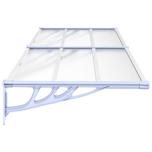 vidaXL Türvordach Grau und Transparent 239x90 cm Polycarbonat